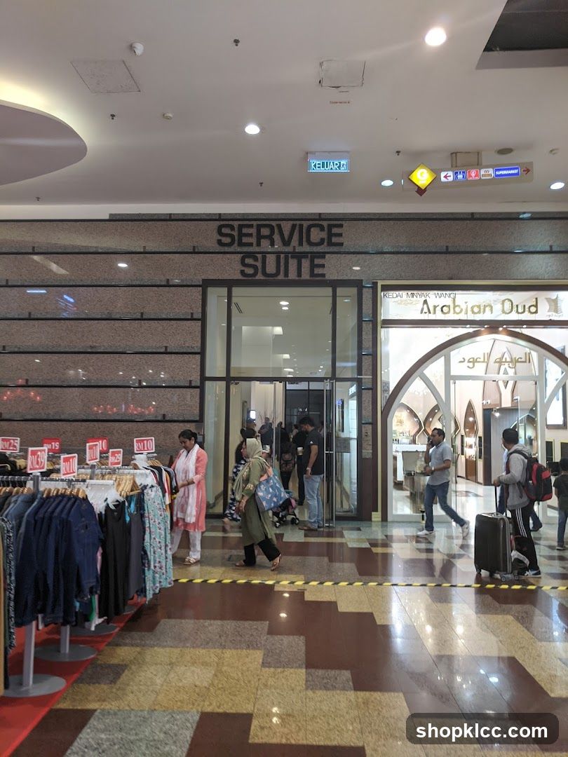Shopping Mall Interior with Service Suite and Arabian Oud Storefront