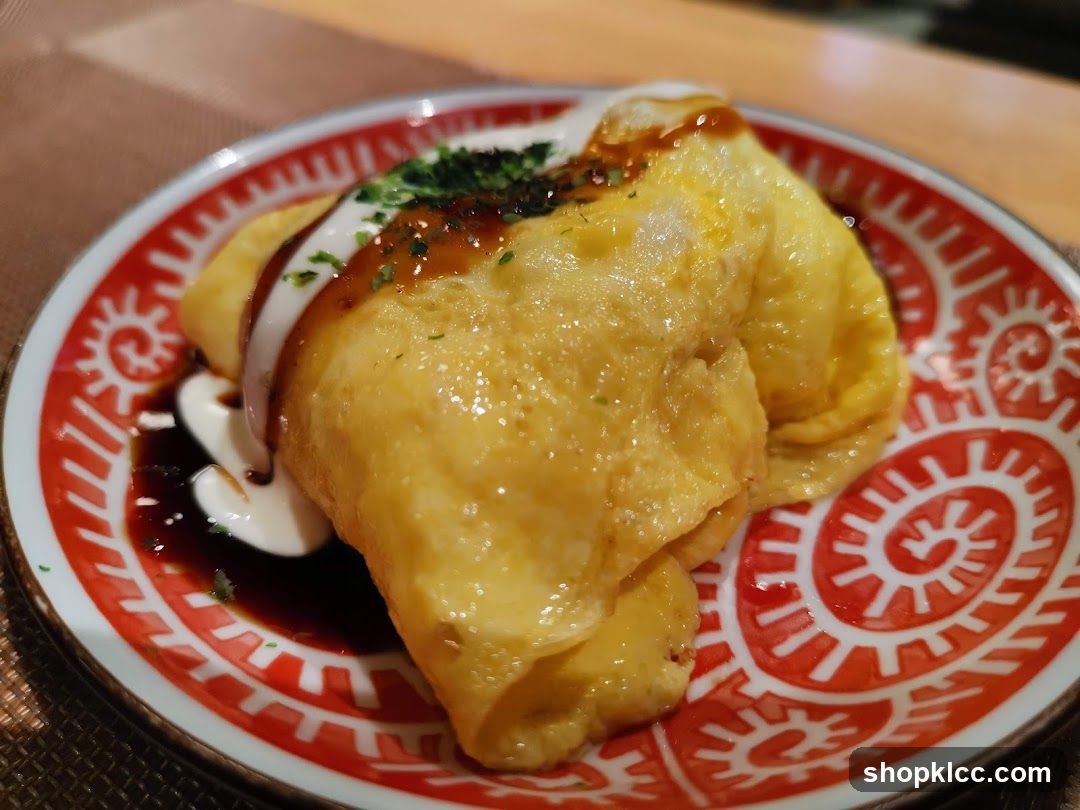 Omelette Dish on Decorative Plate