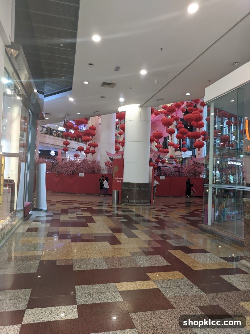 Mall Interior with Red Lanterns