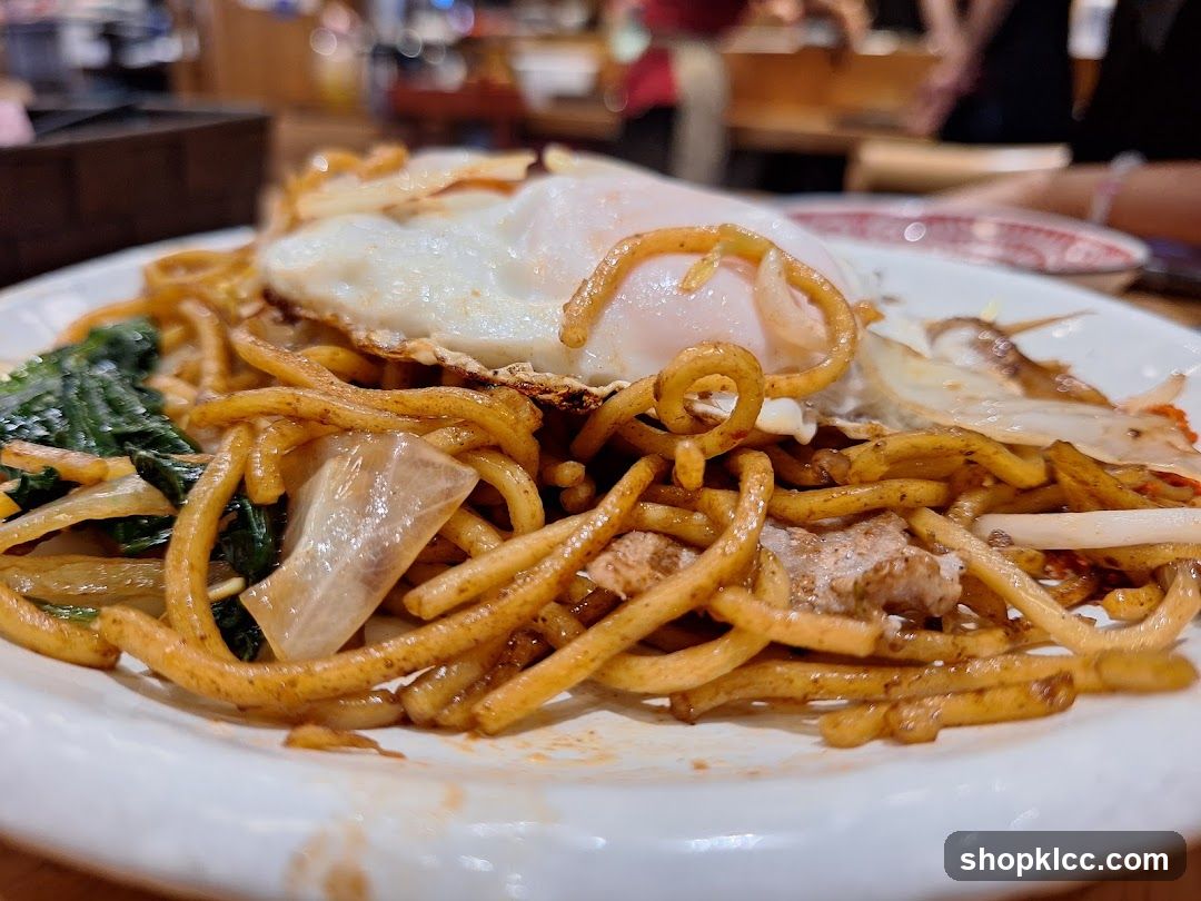 Noodle Dish with Fried Egg