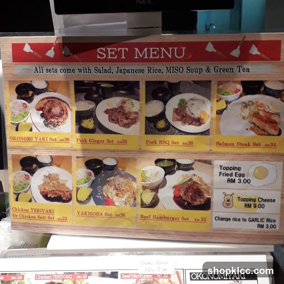 Set Menu Board