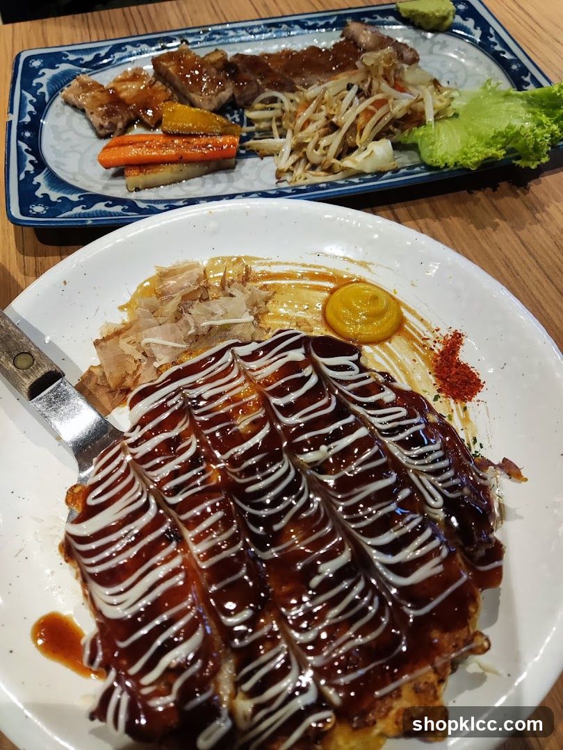 Okonomiyaki and Grilled Meat Platter