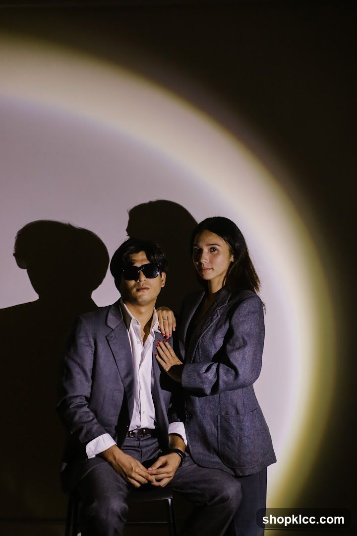 Couple Posing in Suits