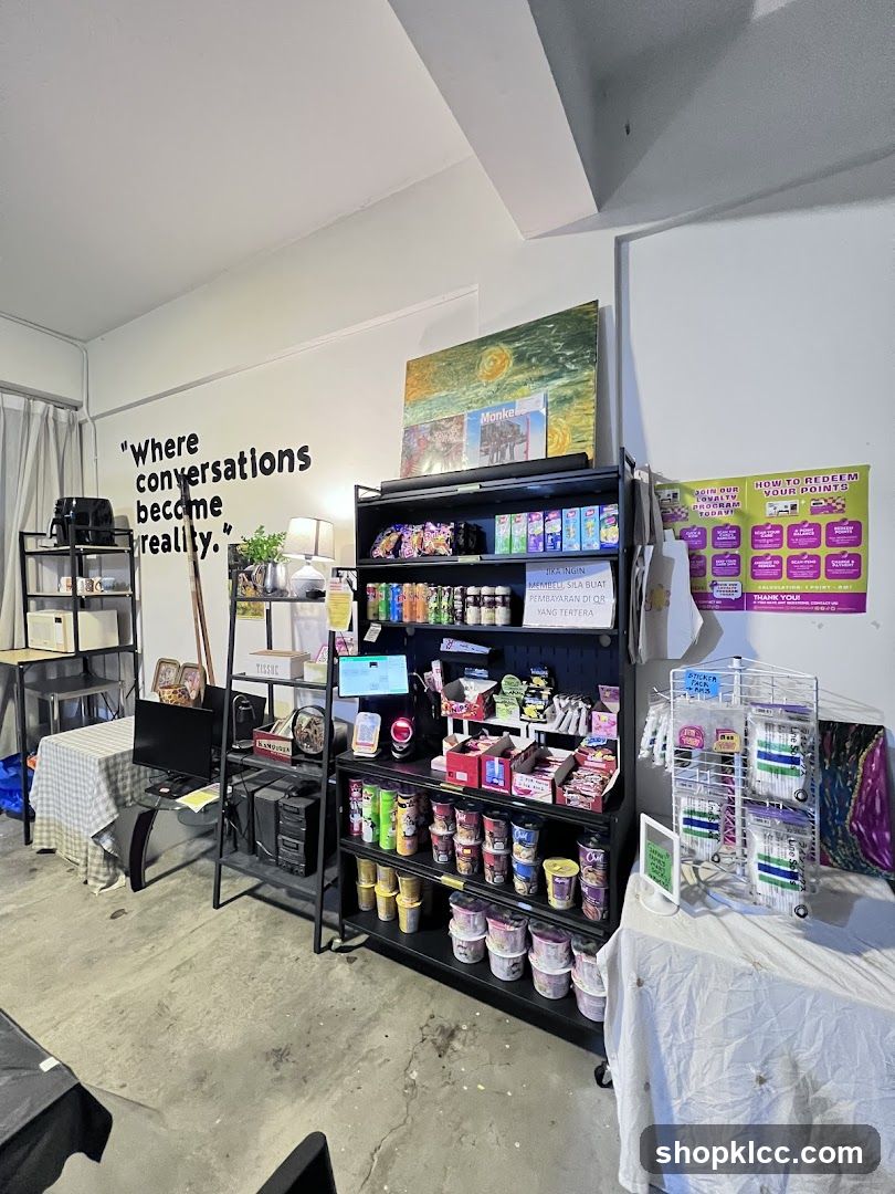 Store Interior with Shelving