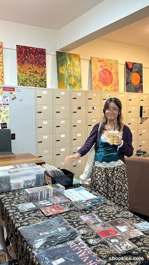 Cassette Tapes and CDs Display