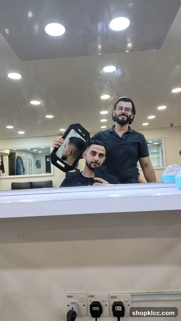 Barbershop Interior Mirror Reflection