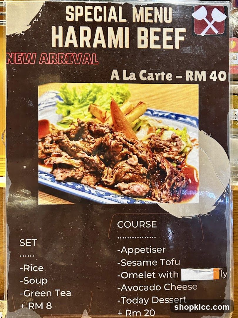 Special Menu Harami Beef