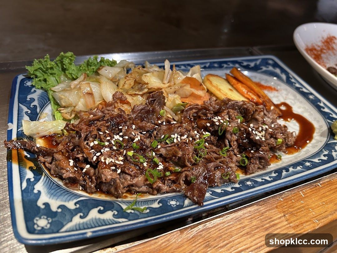 Grilled Beef with Side Dishes