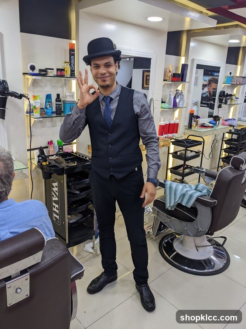 Barber in Shop Interior