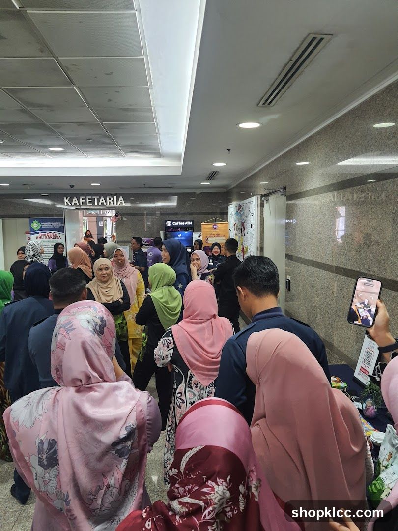 People gathered in a hallway