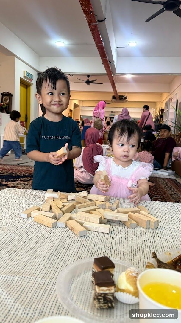 Children playing with blocks