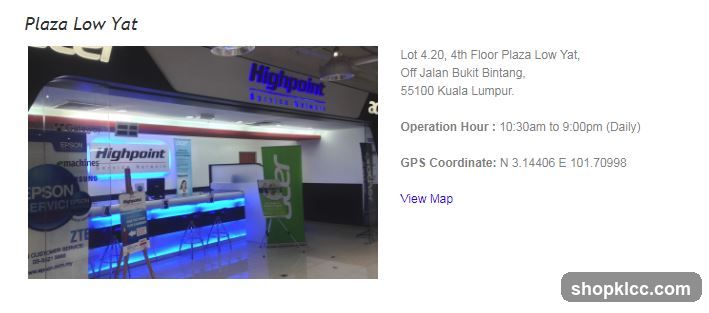 Plaza Low Yat Highpoint Electronics Store