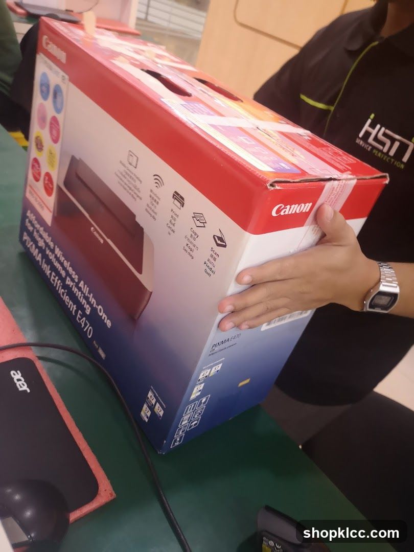 Canon Printer Box on Counter