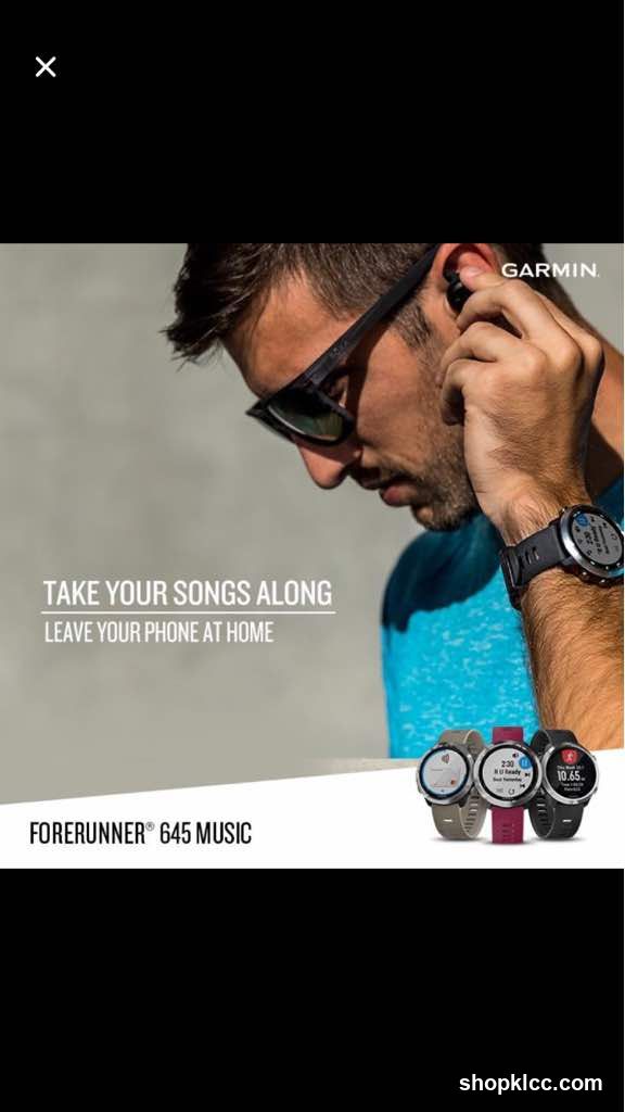 Garmin Forerunner 645 Music Advertisement