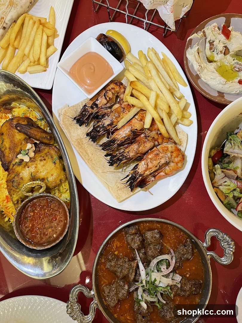 Shrimp and Fries Platter with Curry Dish