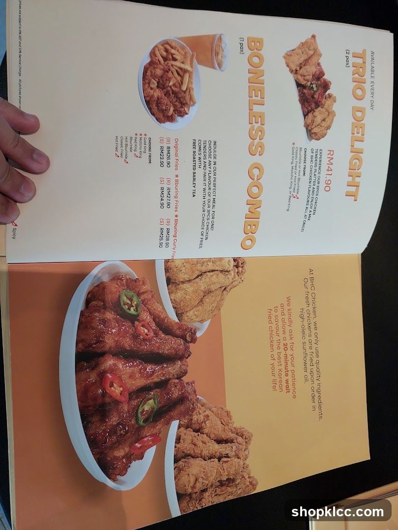 BHC Chicken Menu