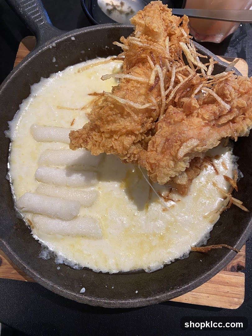 Fried Chicken and Cheese Dish