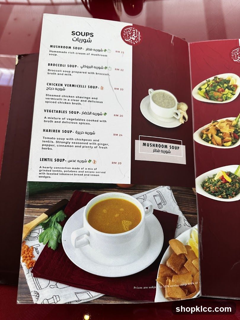 Soups Menu