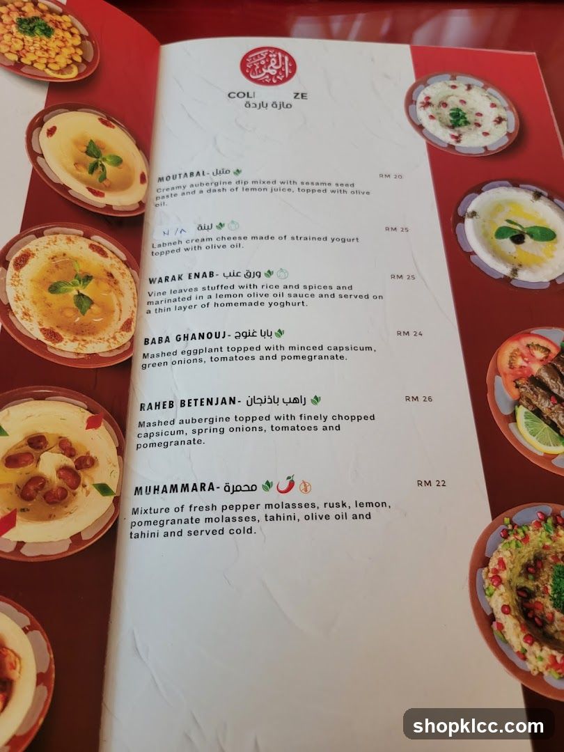 Coli Ze Menu Page