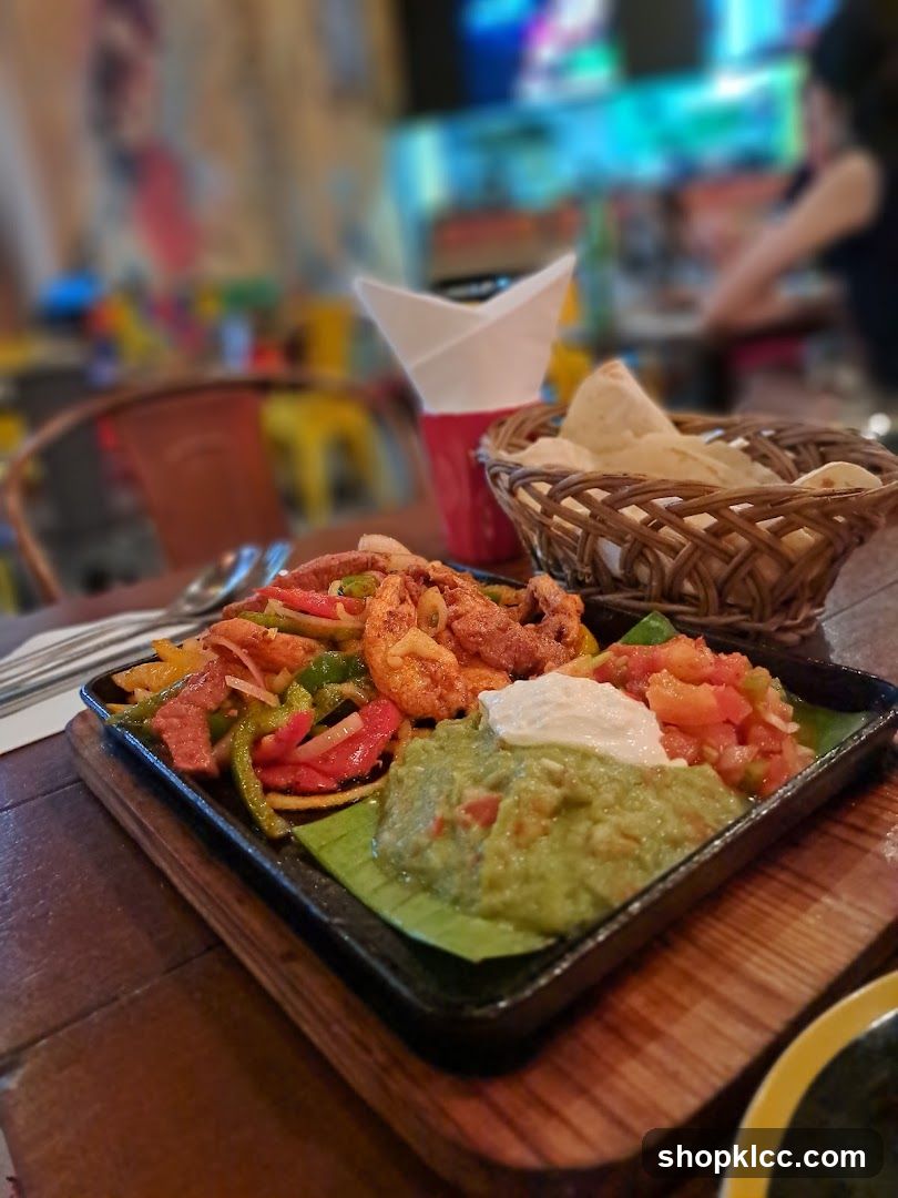 Sizzling Platter with Guacamole and Salsa