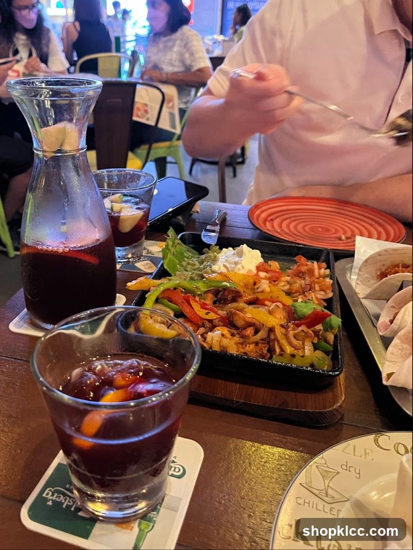 Dining Table with Food and Drinks