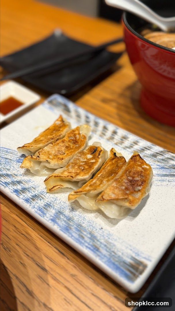 Gyoza on a plate