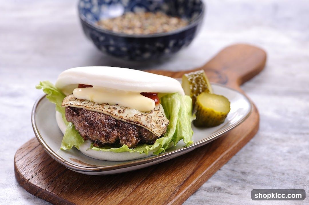 Burger with Pickles and Sauce