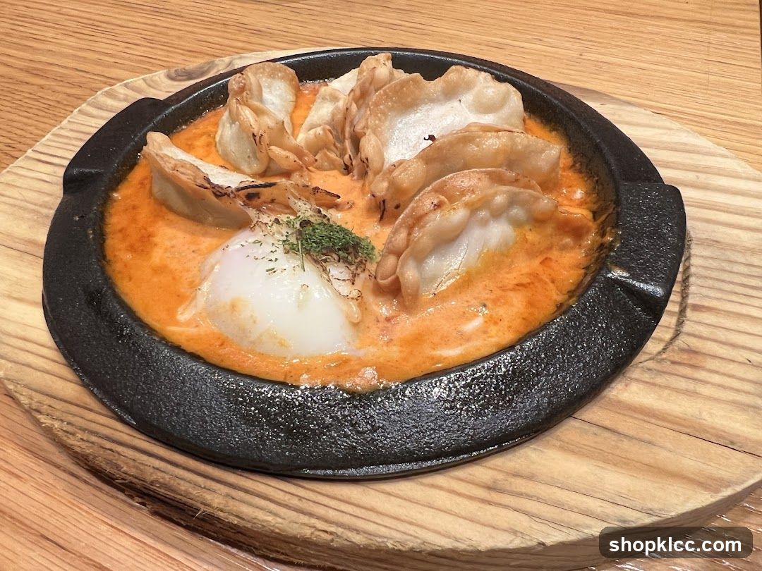 Creamy Dumpling Dish in Cast Iron Skillet