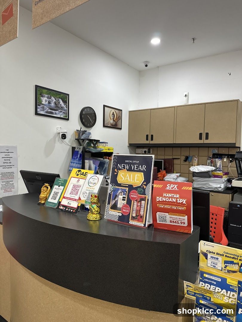 Counter with promotional displays