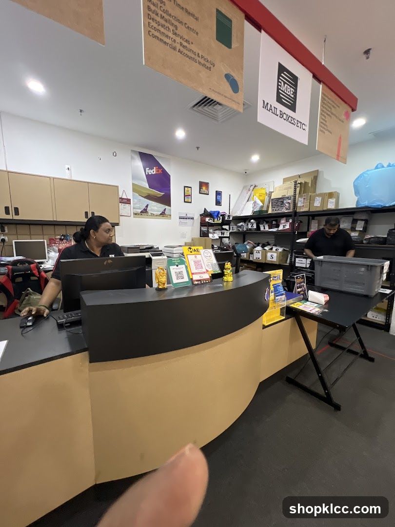 Mail and Shipping Services Counter