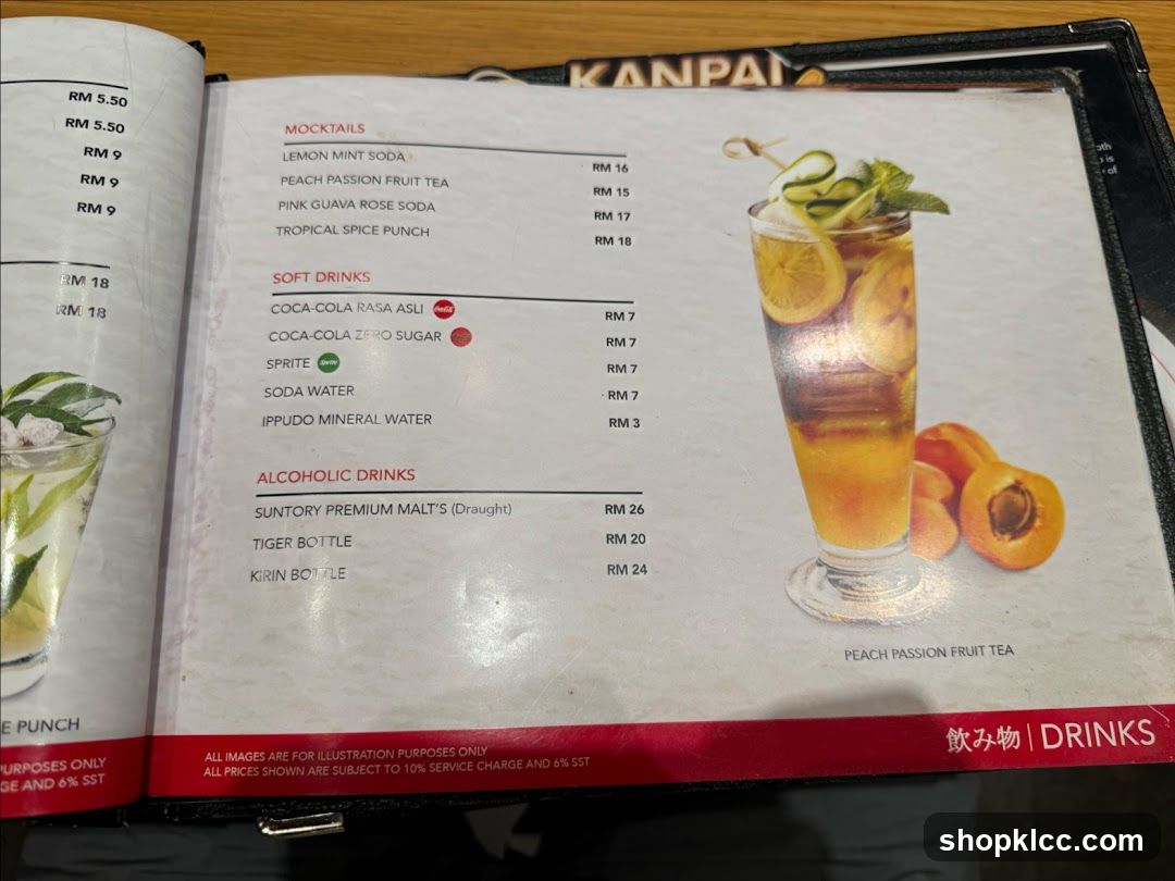 Kanpai Drink Menu