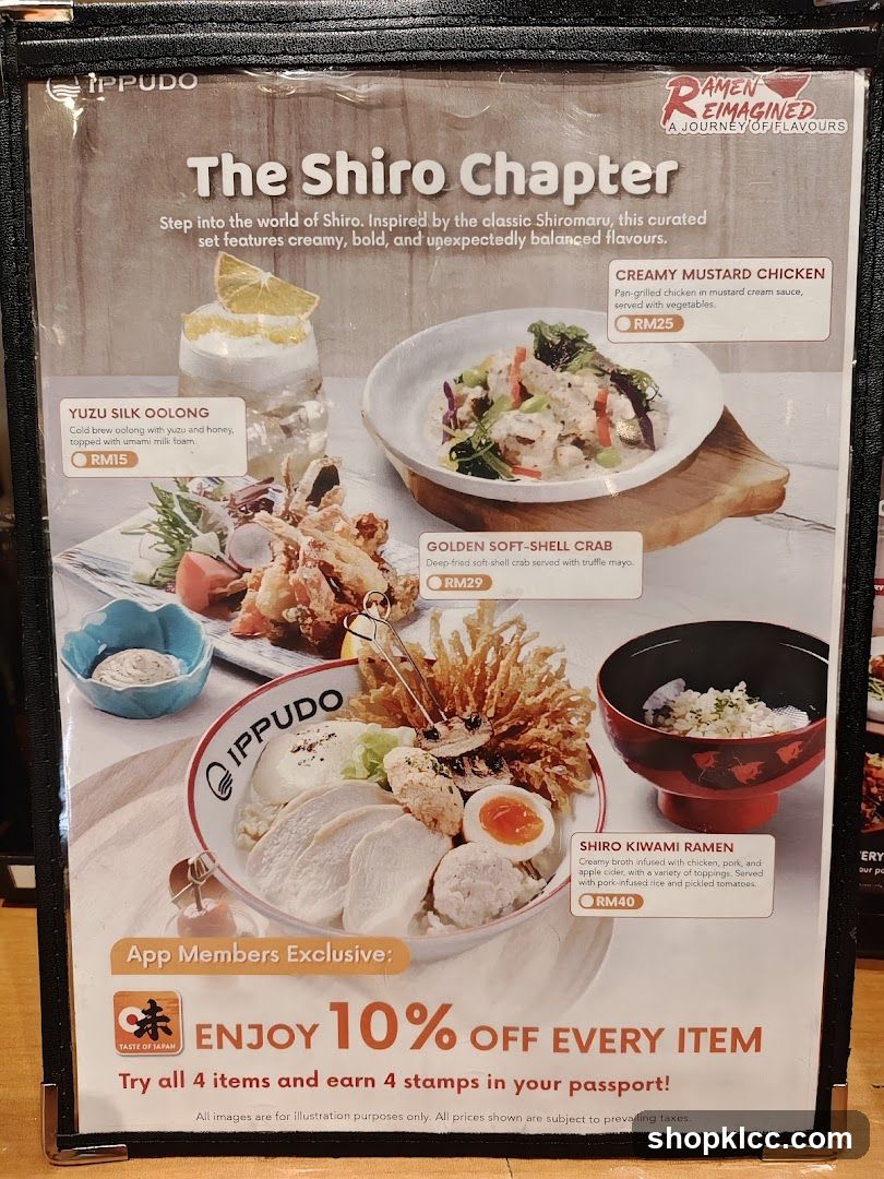 The Shiro Chapter Menu Board