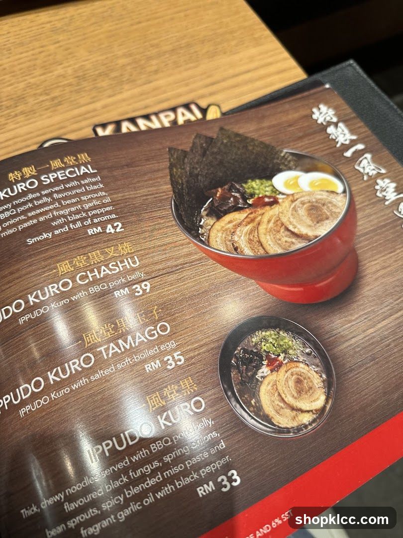 Ramen Menu Page
