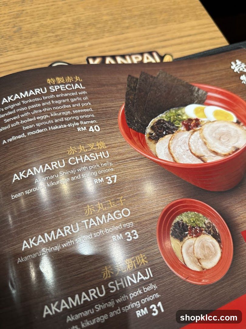 Ramen Menu Page