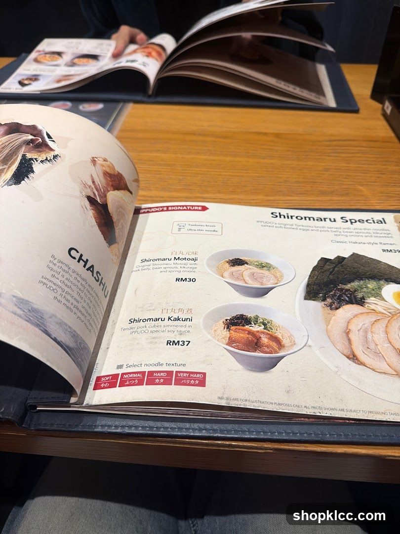 Ramen Menu Display