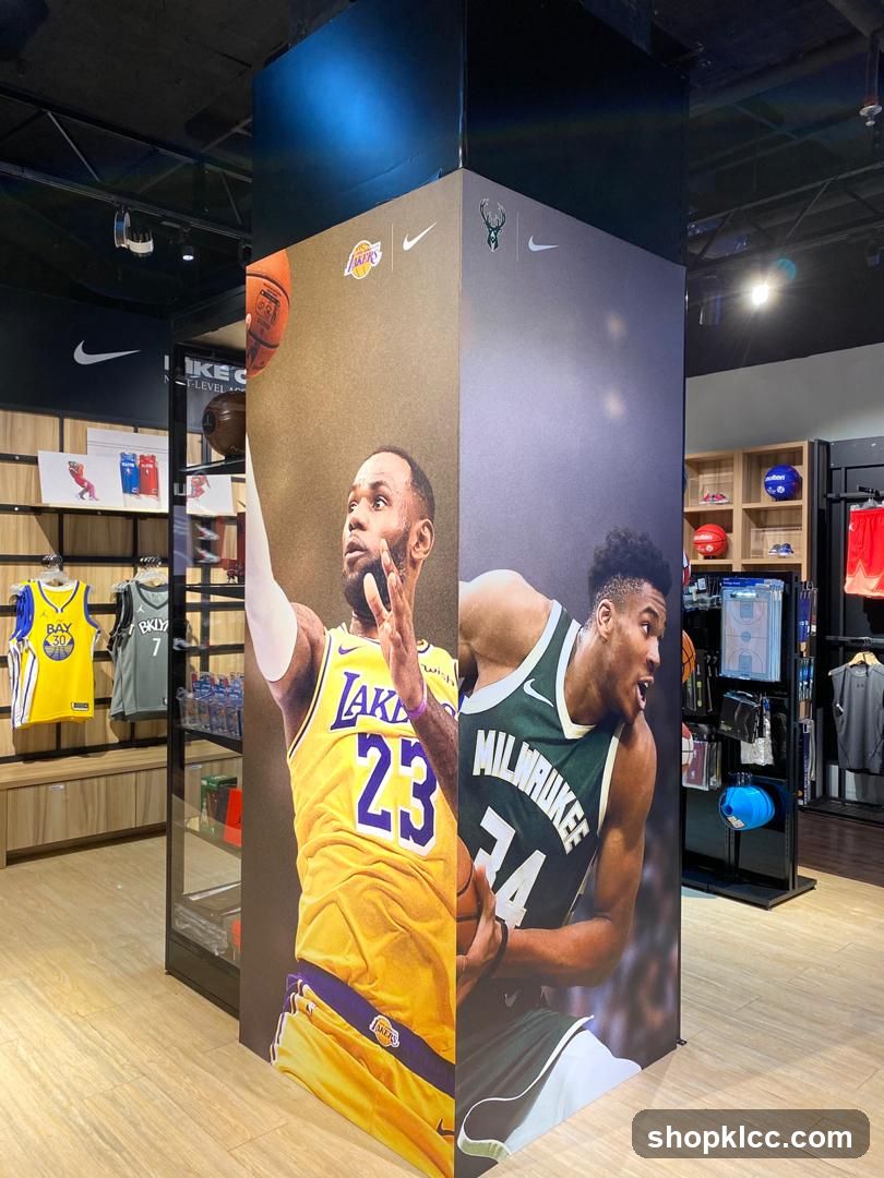 Nike Store Interior with Basketball Merchandise Display