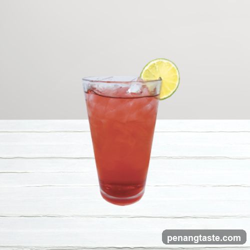 Red Drink with Lime