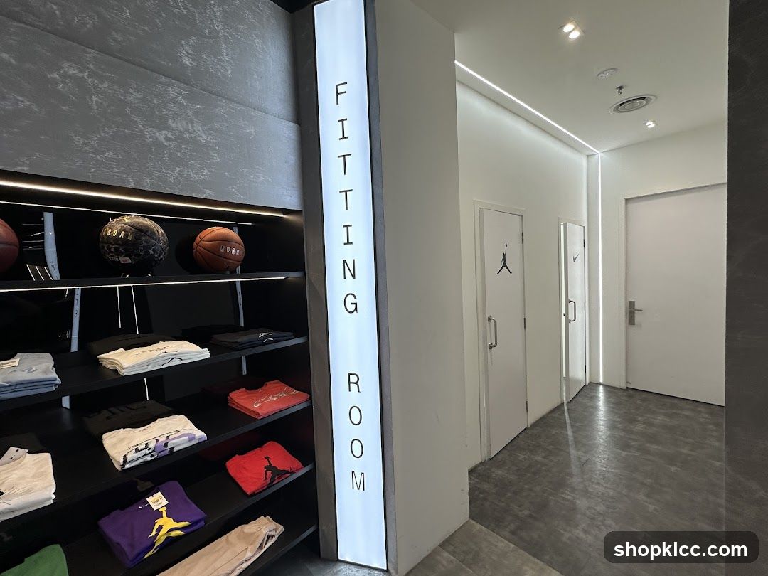 Fitting Room Entrance with Merchandise Display