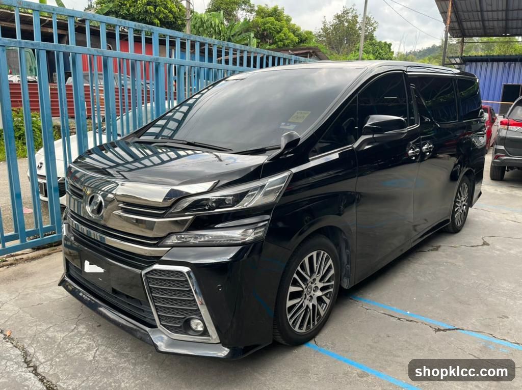Black Toyota Alphard Van