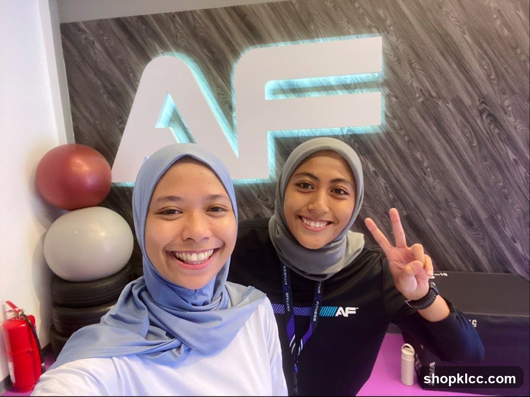 Two women in a gym