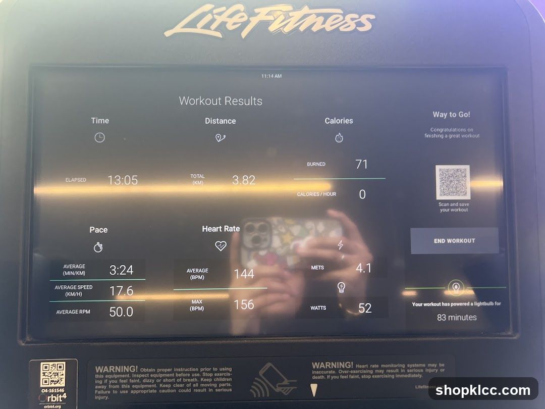 Workout Results Screen