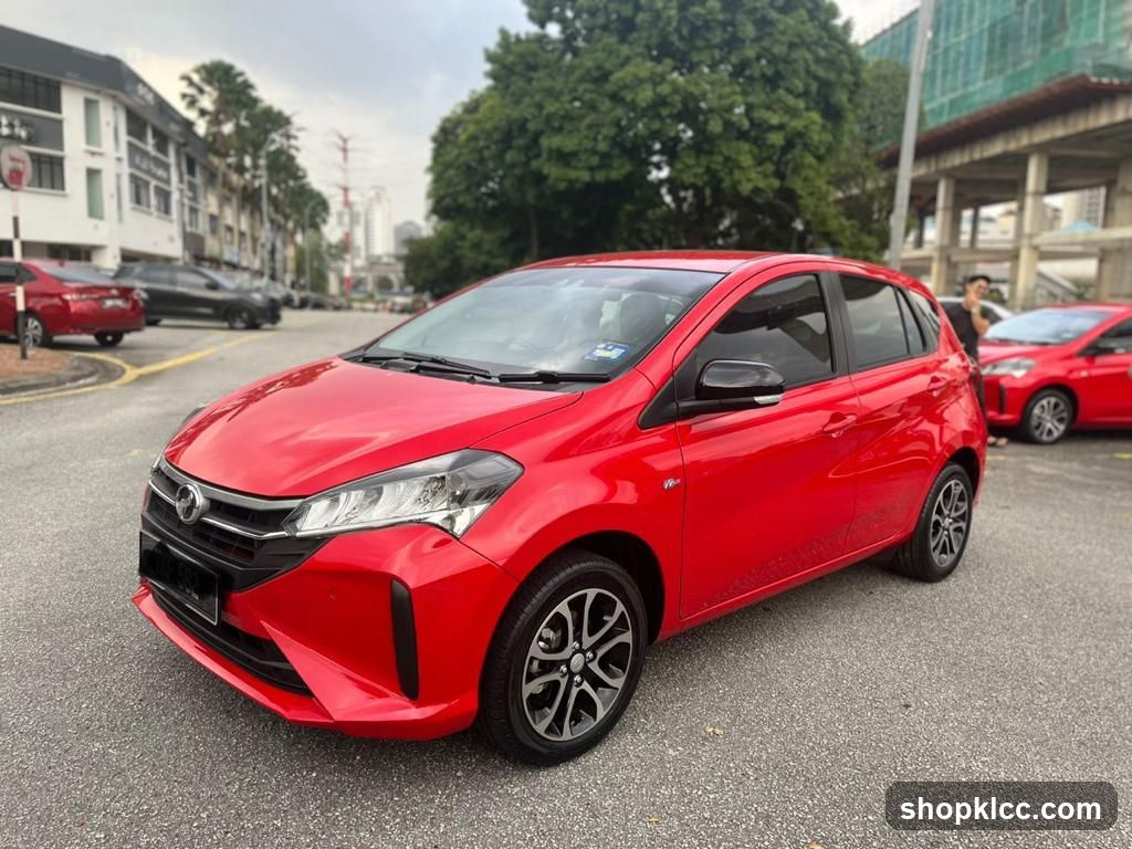 Red Proton Saga on street