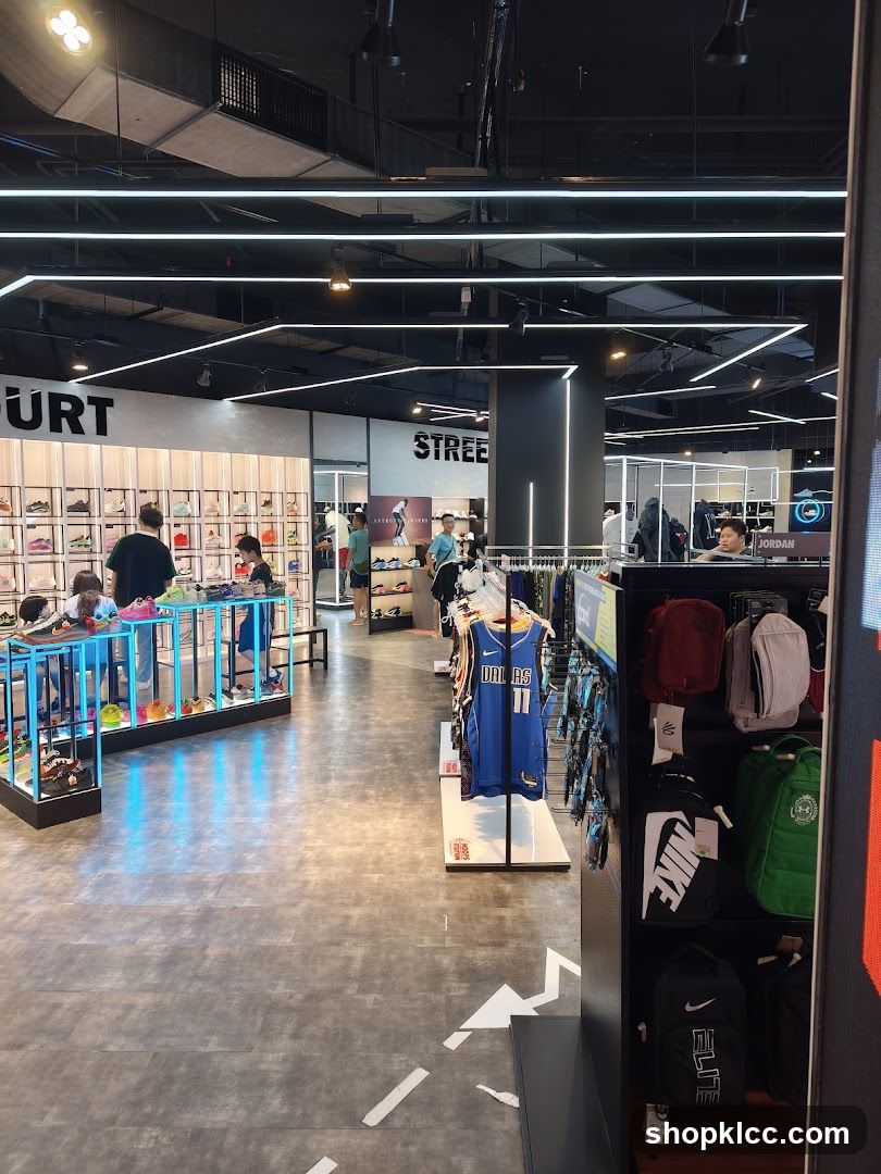 Interior of a sports retail store