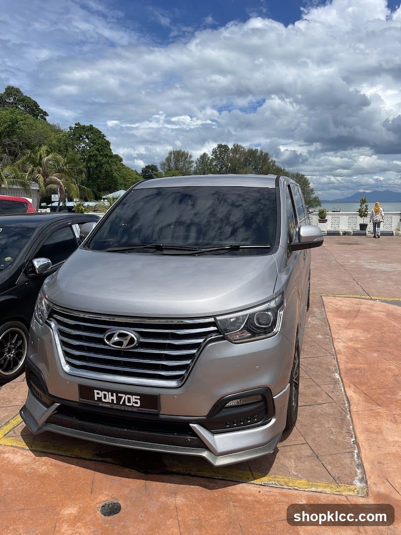 Silver Hyundai Van in Parking Lot