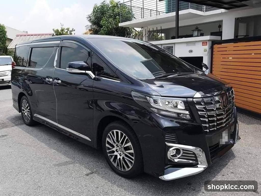 Black Toyota Alphard Van