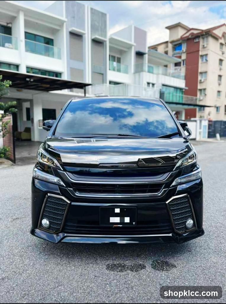 Black Minivan in Residential Area