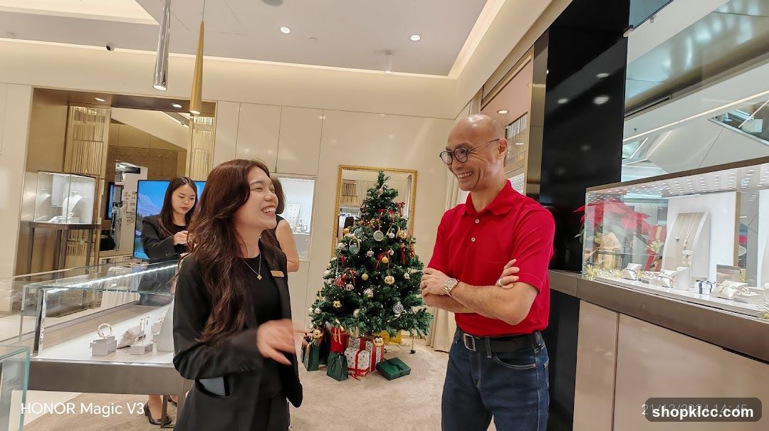 Jewelry Store Interior with Christmas Decor