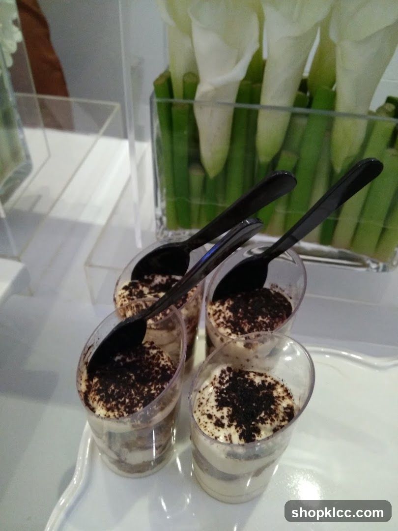 Dessert Cups with Black Spoons