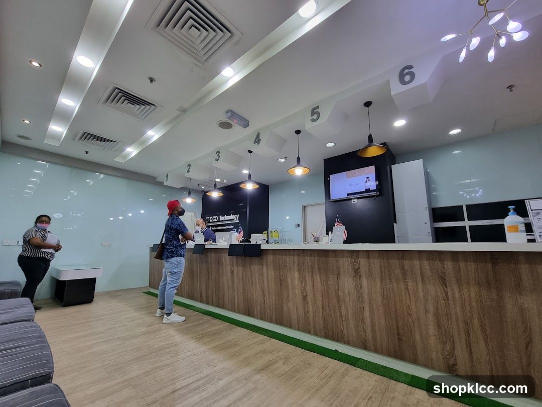 Reception Area with Queue Numbers
