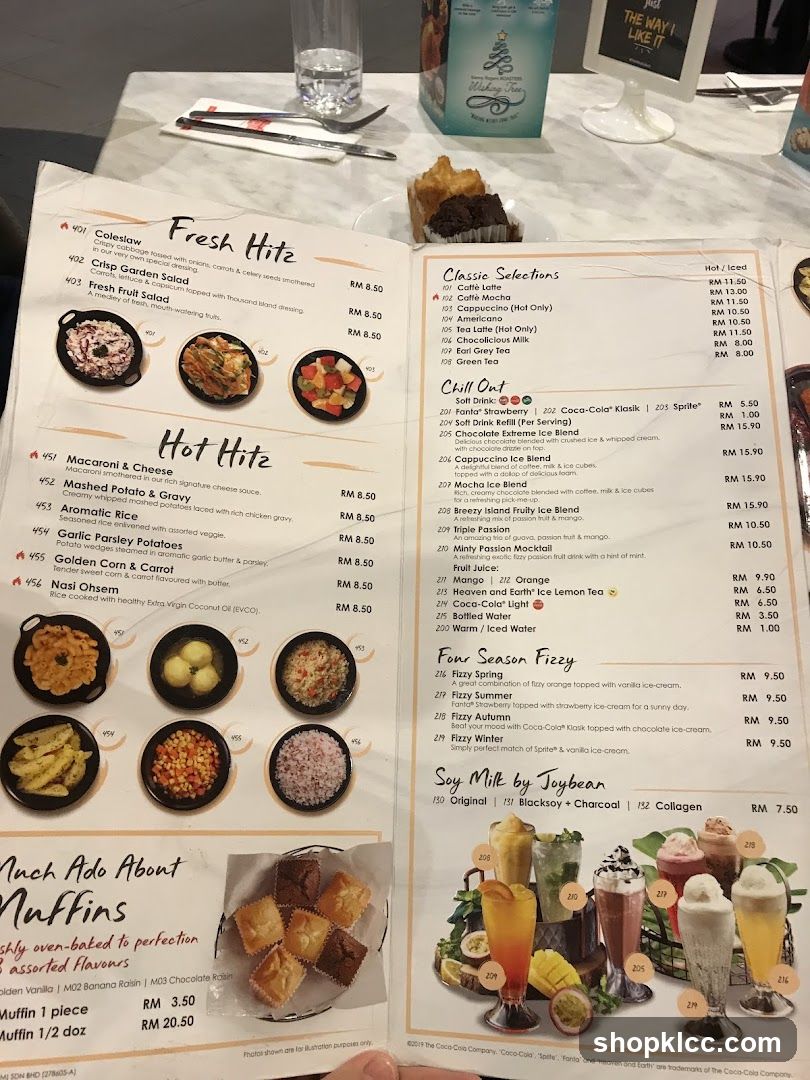 Coco-Cola Company Menu